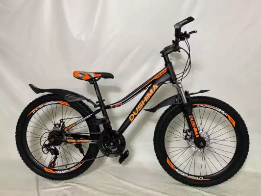 Велосипед подростковый спортивный Dushima 24LX, 24д черно-оранжевый